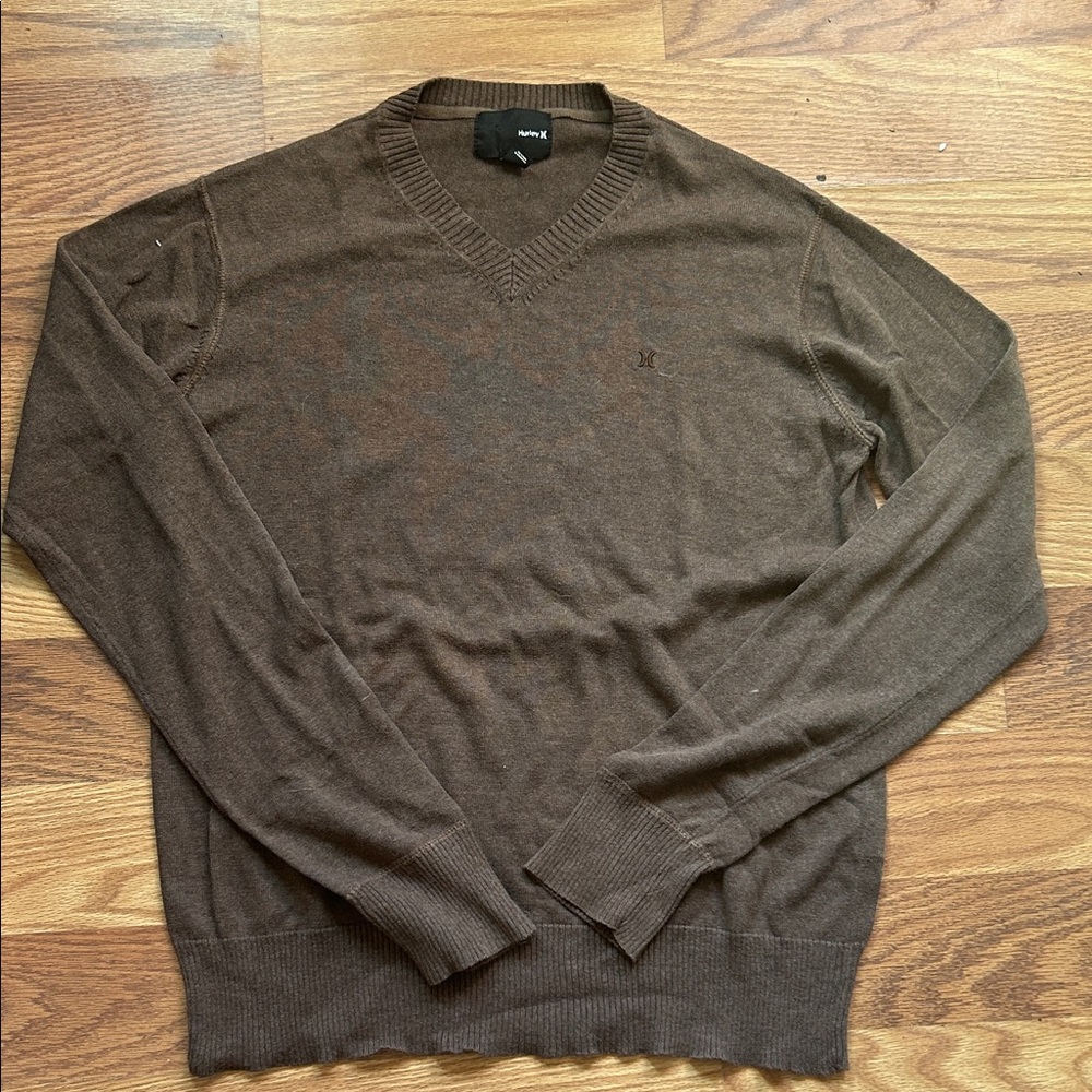 Brown Hurley V-neck Sweater